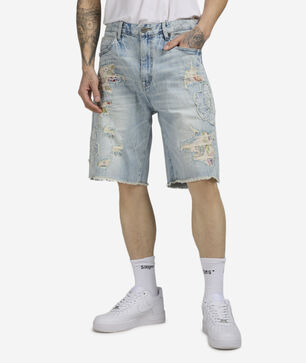 Tapestry Fashion Skater Jean Shorts