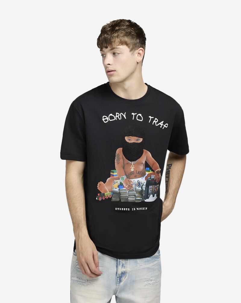STREETZ IS WATCHIN Born to Trap Tee SIW5070-BLK Black 1