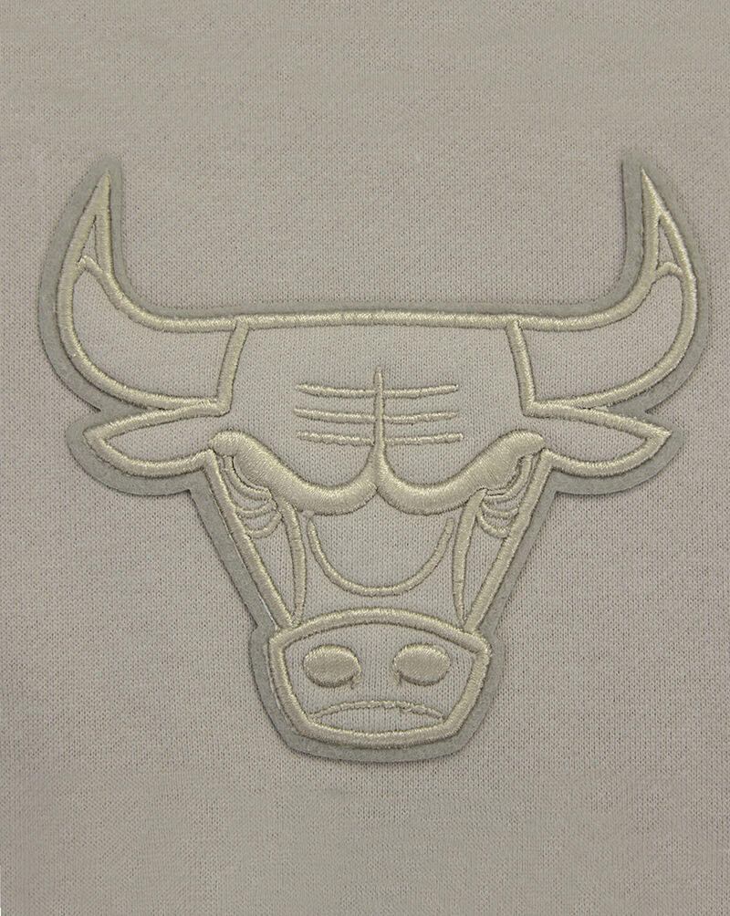 PRO STANDARD Chicago Bulls Neutral Drop Shoulder Fleece Pull Over Hoodie BCB557093-TAU Beige 2