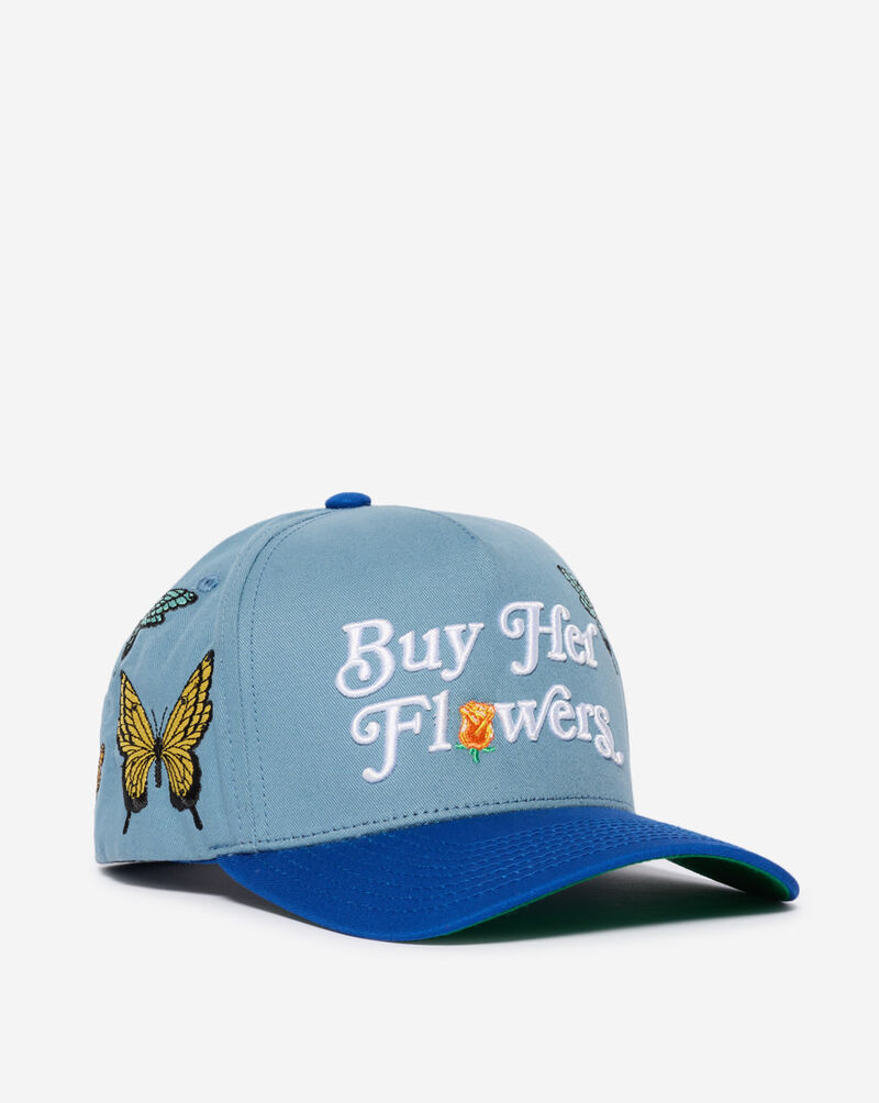 Field Grade Buy Her Flowers Full Twill Trucker Hat 1006536 Blue 1
