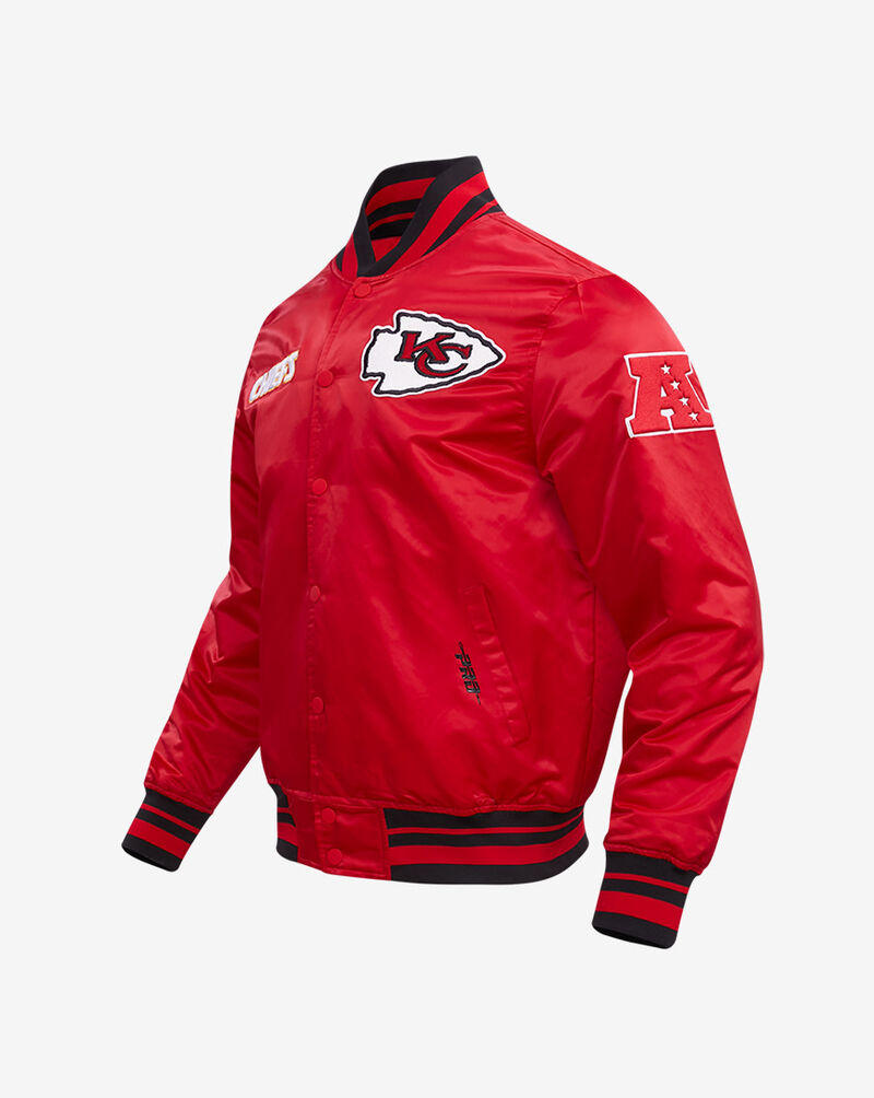 PRO STANDARD Kansas City Chiefs Retro Classics Rib Satin Jacket FKC6410364-RBK Red 3