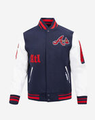 Atlanta Braves Old English Rib Wool Varsity Jacket