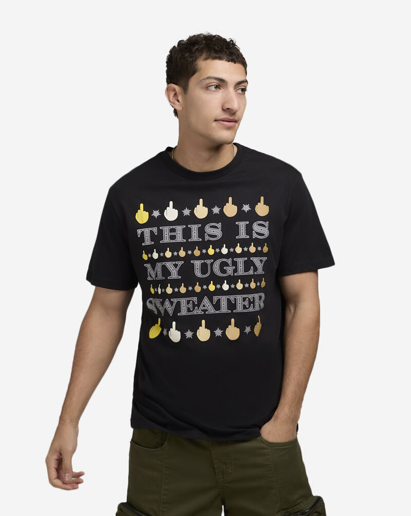 Mister Tee Ugly Sweater Border 2.0 Tee MTUS264-USBLK Black 1