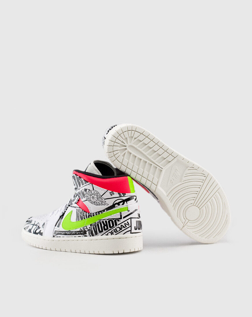 jordan 1 mid iridescent reflective white snipes