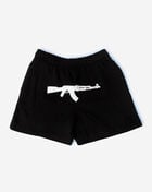 Hasta Muerte AK Chenille Patch Shorts HM-AKCHE-SHRT-BLK Black 1