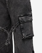 American Bazi 4Pkt Criss Cross Straps Cargo Denim RJH-21054 Black 3