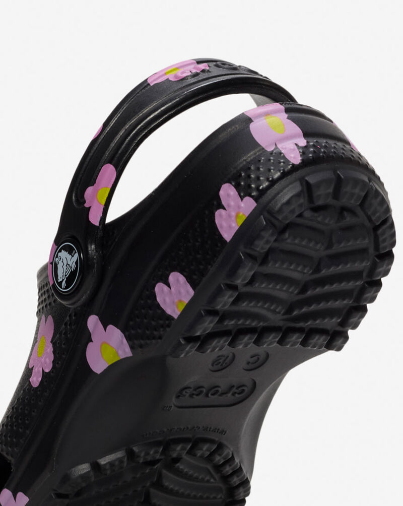 Crocs Pre-School Classic Flower Clog 212670-001 Black 8