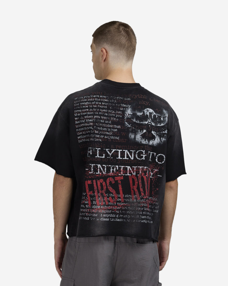 Shop First Row Flying To Infinity Terry Tee FRM3025-BLK black