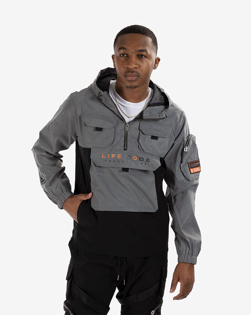 Life Code Nylon Tactical Windbreaker 13J03-SV Grey 1