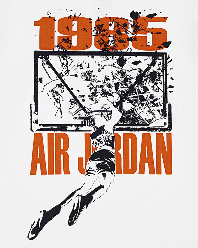 Jordan Big Kids' Jordan Shattered Backboard Graphic Tee 95F059-782 White 4