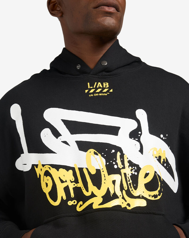 L/AB c/o Off-White Off-White Graffiti Hoodie 44LABF26K072-001 Black 3