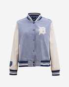 Detroit Tigers Varsity Blue Denim Jacket
