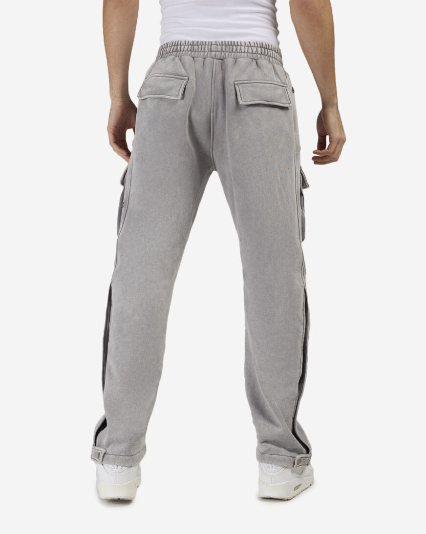 Shop Bag Mafia Washed Cargo Sweatpants DEC-1000-GRY grey | SNIPES USA