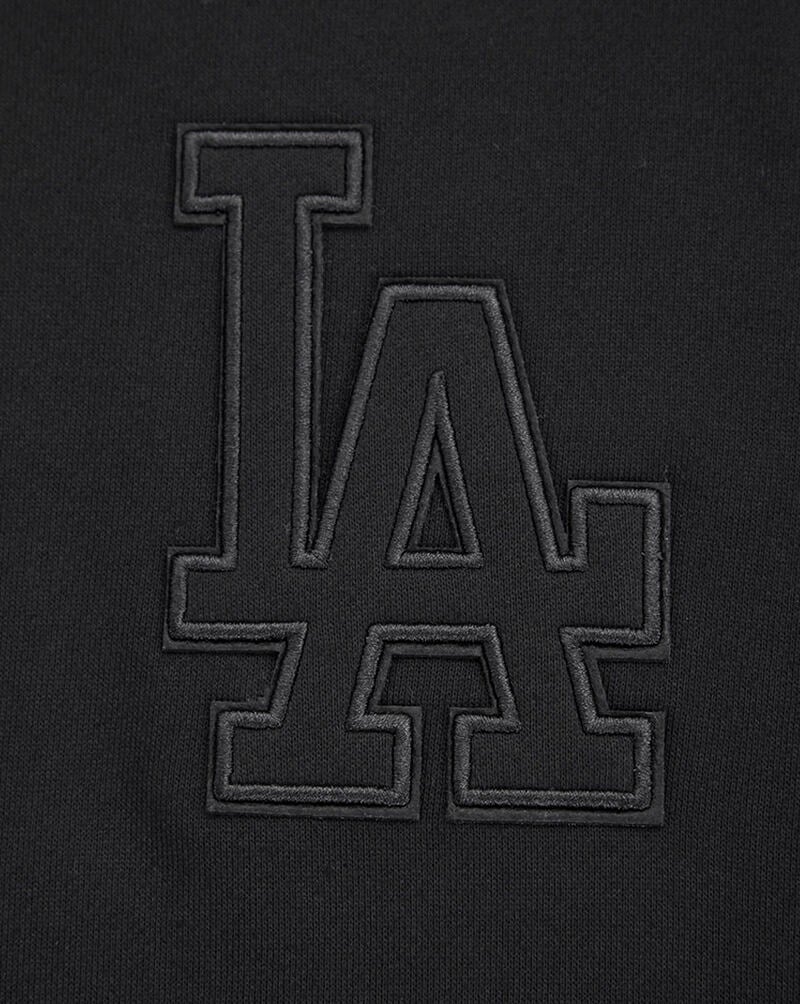 PRO STANDARD Los Angeles Dodgers Neutral Drop Shoulder Fleece Pullover Hoodie LLD537022-BLK Black 2