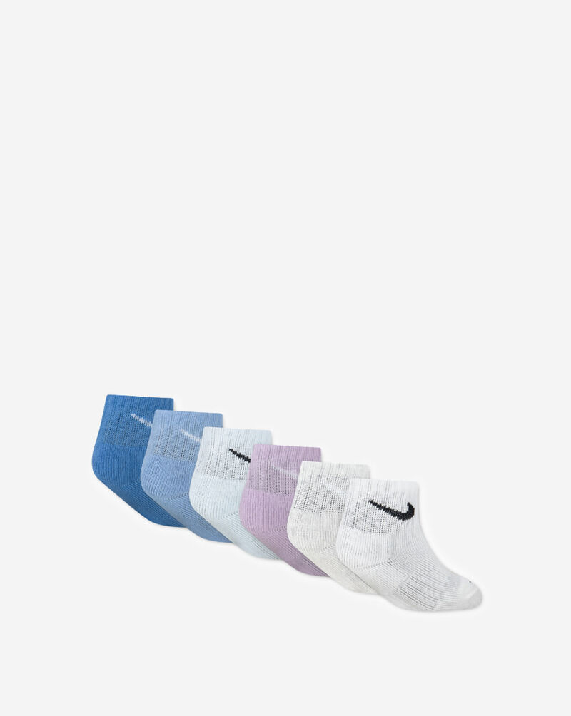 Nike Little Kids' Dri-FIT Performance Basics 6Pk Quarter Socks UN0018-UAV Multi 2