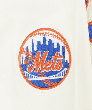 Big Girls' New York Mets Retro Classic Rib Fleece Crewneck