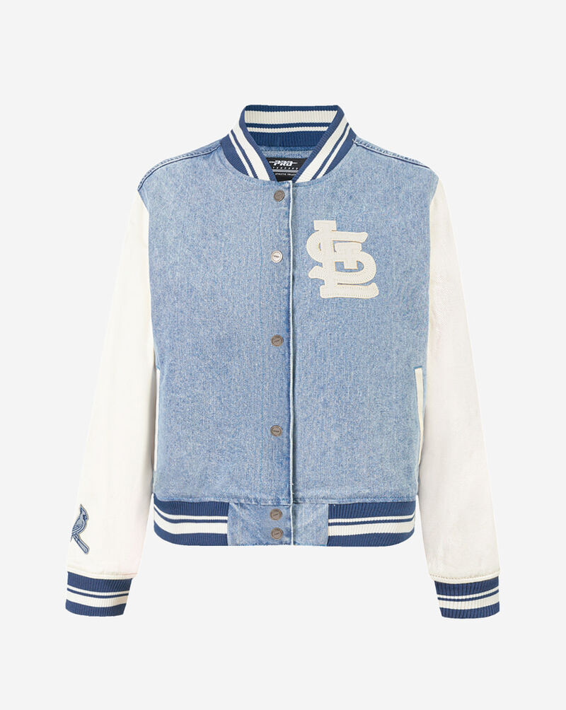 PRO STANDARD St. Louis Cardinals Varsity Blues Denim Varsity Jacket  LSCU38999-DLN Blue 1