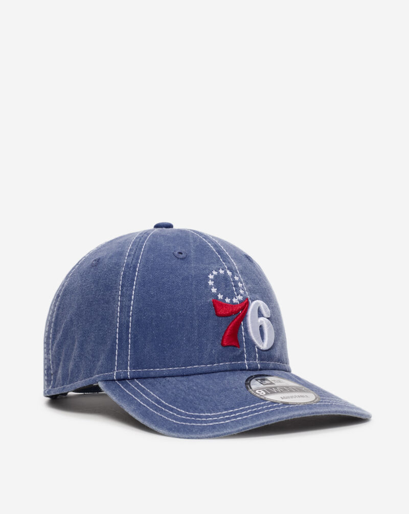 New Era 9Twenty Washed Philadelphia 76ers Adjustable Hat 60641325 Blue 1