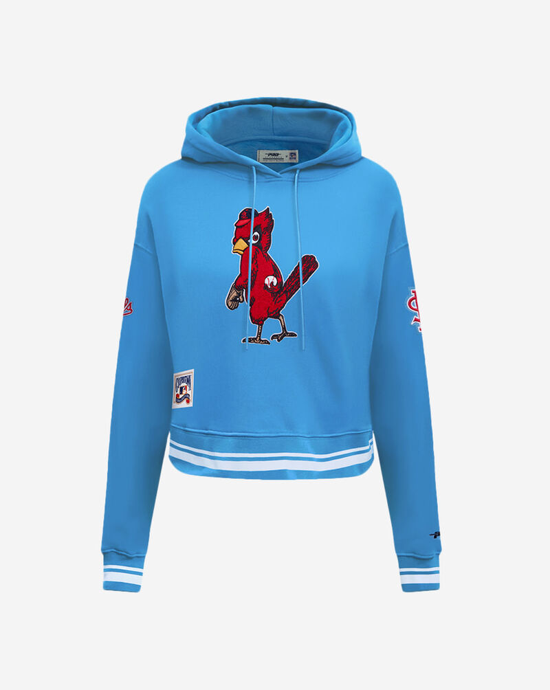 PRO STANDARD St. Louis Cardinals Retro Classic Fleece Cropped Pull Over Hoodie  LSCC35749-UNI Blue 1