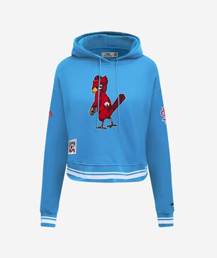 St. Louis Cardinals Retro Classic Fleece Cropped Pull Over Hoodie 