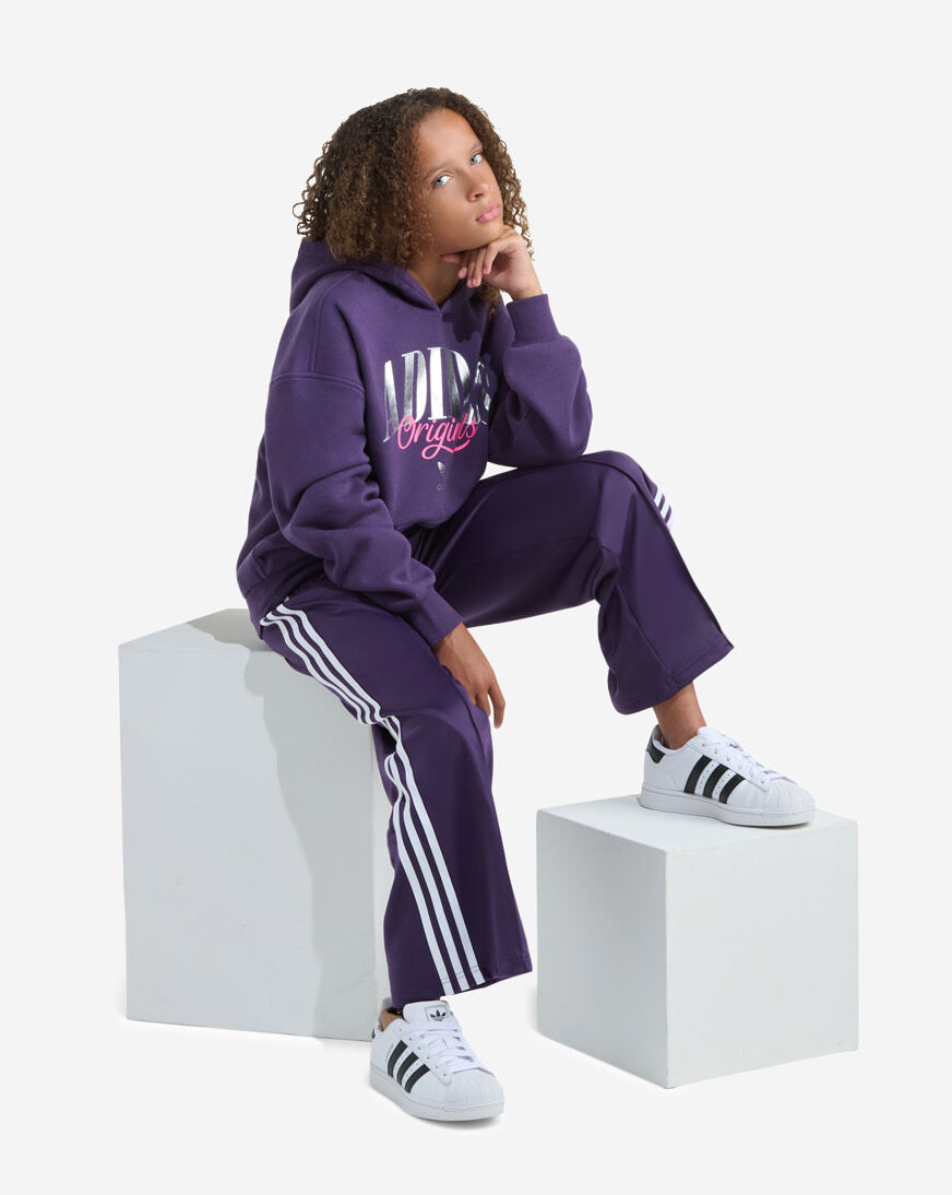 Shop adidas Kids' Silver Foil Logo Fleece Hoodie OA01197