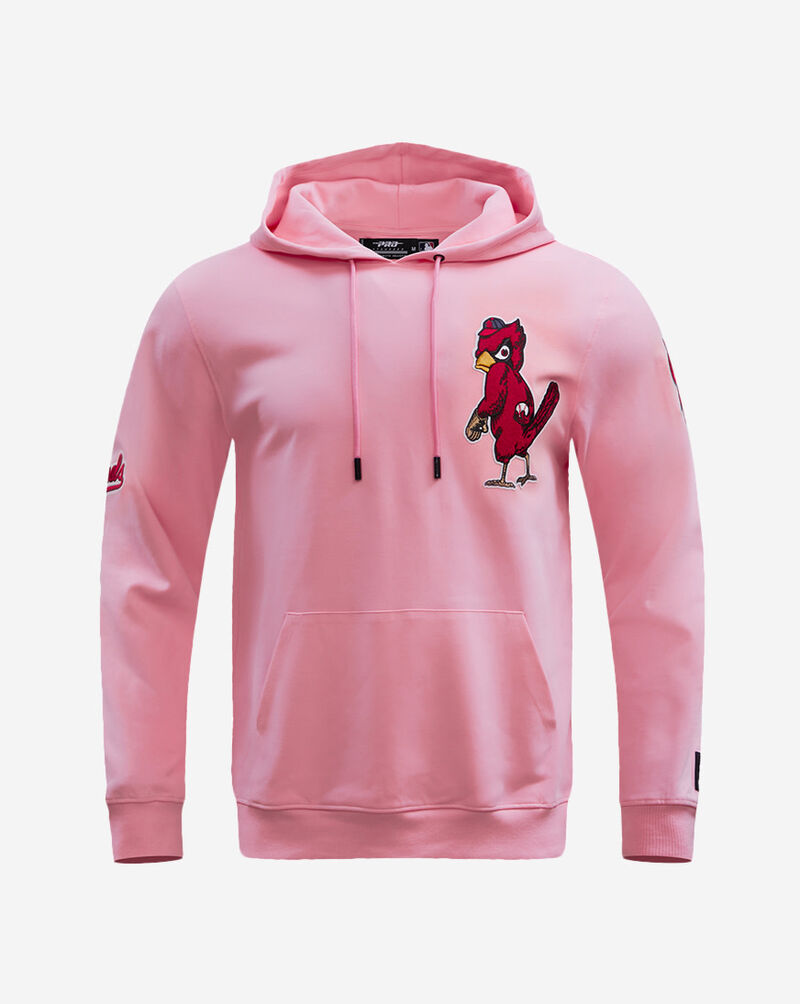 PRO STANDARD St. Louis Cardinal Classic Chenille Double Knit Pull Over Hoodie  LSC531625-PNK Pink 1