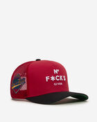 Field Grade No F*cks Given Twill Mesh Back Trucker Hat 1005217 Red 1