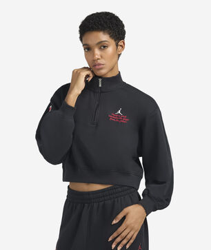 Brooklyn Fleece Cropped 1/4-Zip Top