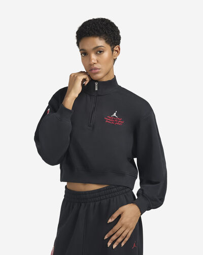 Brooklyn Fleece Cropped 1/4-Zip Top