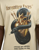 Forgotten Faces Cross My Heart Snake Tee FOFUS050-00208 Beige 3