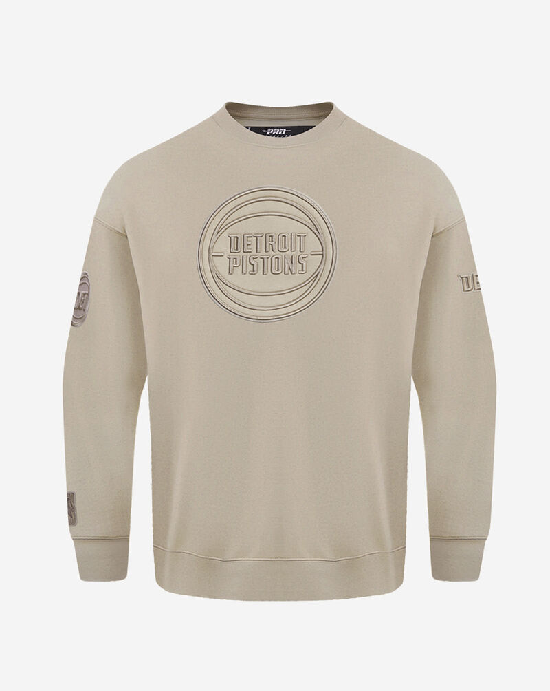 PRO STANDARD Detroit Pistons Neutral Drop Shoulder Fleece Crewneck BDP558128-TAU Beige 1