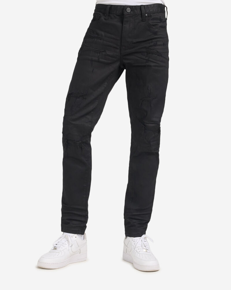 Smoke Rise Coated Washed 5Pkt Slim Jeans JP23733SN-BLK Black 1
