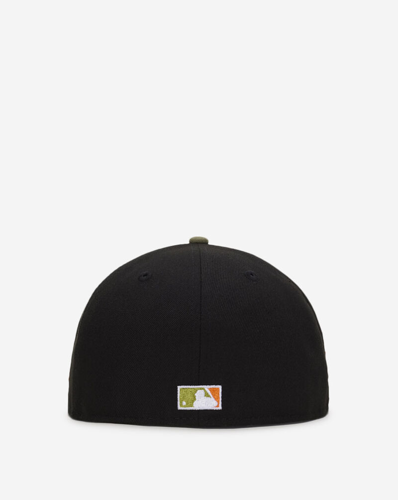 New Era 59Fifty Los Angeles Dodgers Green Bark Fitted Hat 70948475 Black 3