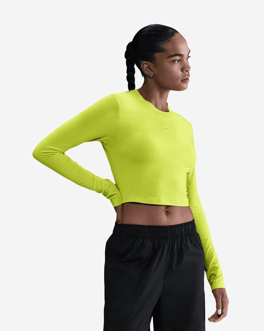 nike neon green crop top