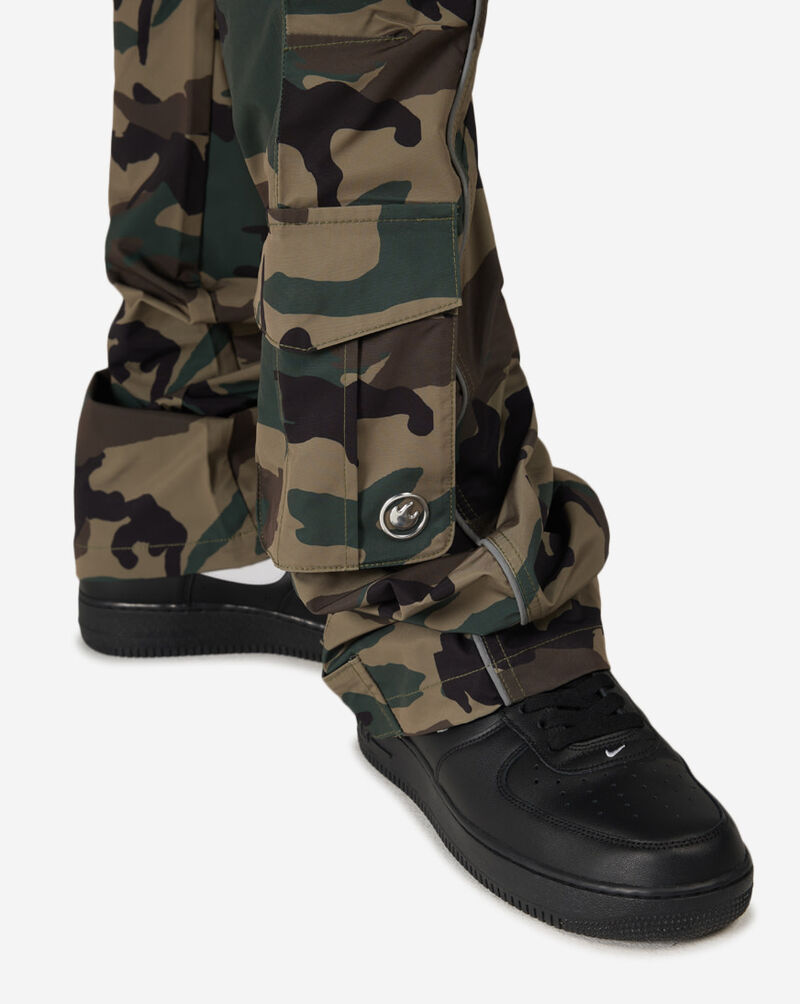 Smoke Rise Reflective Piping Utility Windbreaker Pant WP26F582SN-CAM Camo 4
