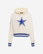 Dallas Cowboys Retro Classic Rib Fleece Cropped Pullover Hoodie