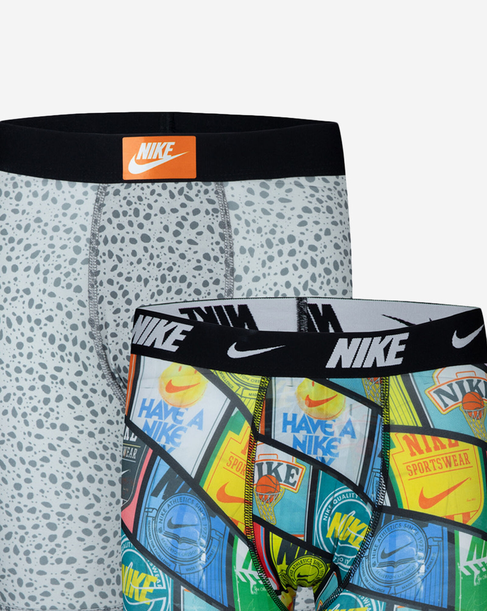 Shop Nike Big Kids' 2PK Printed Long Boxer Briefs 9N1061-G9Q grey ...
