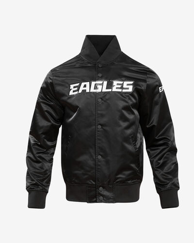 Philadelphia Eagles Big Logo No Fill Satin Jacket