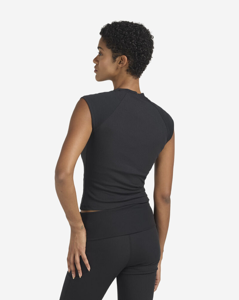 Nike NSW Chill Knit Tight Short-Sleeve Ribbed Top IF0242-011 Black 2