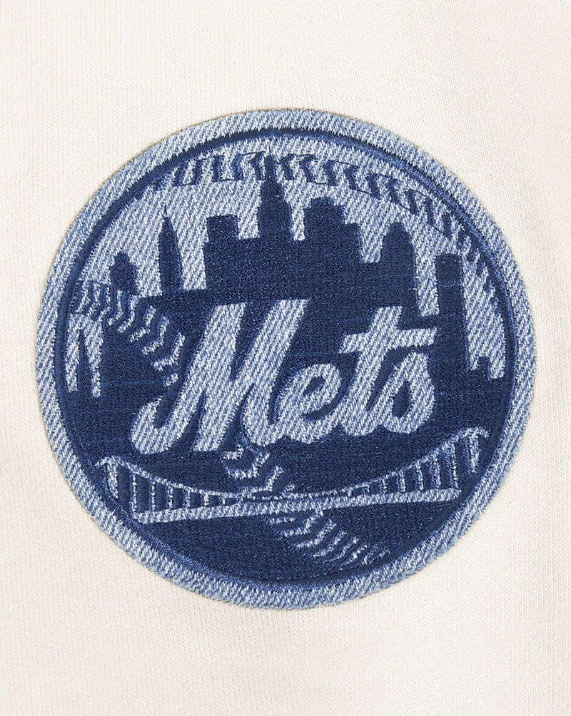 PRO STANDARD New York Mets Varsity Blues Fleece Pull Over Hoodie LNM539128-LIN cream 2