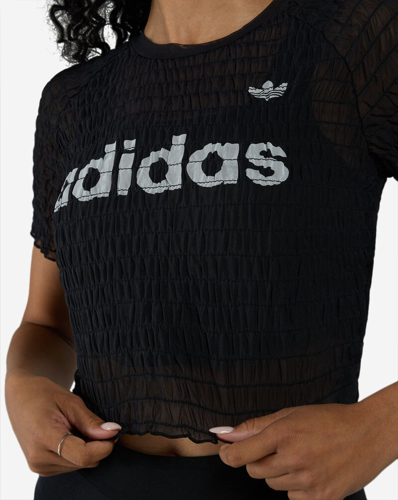 adidas Smocked Cali T-Shirt  KD0300 Black 3