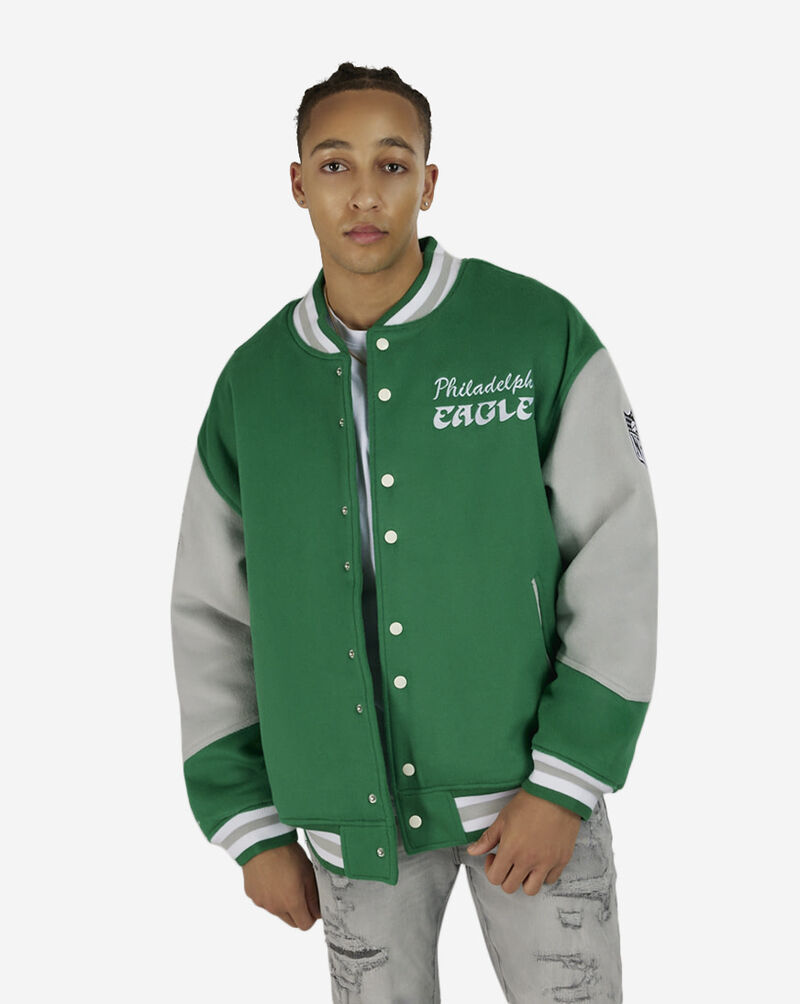 Mitchell & Ness NFL Philadelphia Eagles Varsity Jacket OJBF7004-PEAYYPPPGNGY Green 1