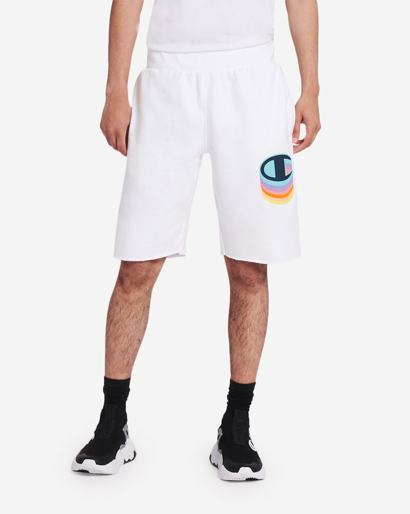 Champion Reverse Weave Cutoff Shorts 89597586BOA-045 White 1