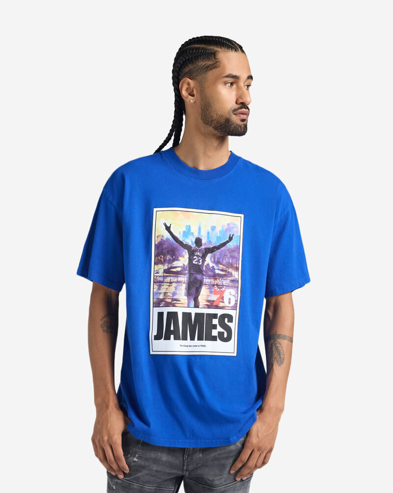 Mitchell  Ness LeBron James Philadelphia 76ers Royal King Arrived T-Shirt SS22770-P76ROYA Blue 1