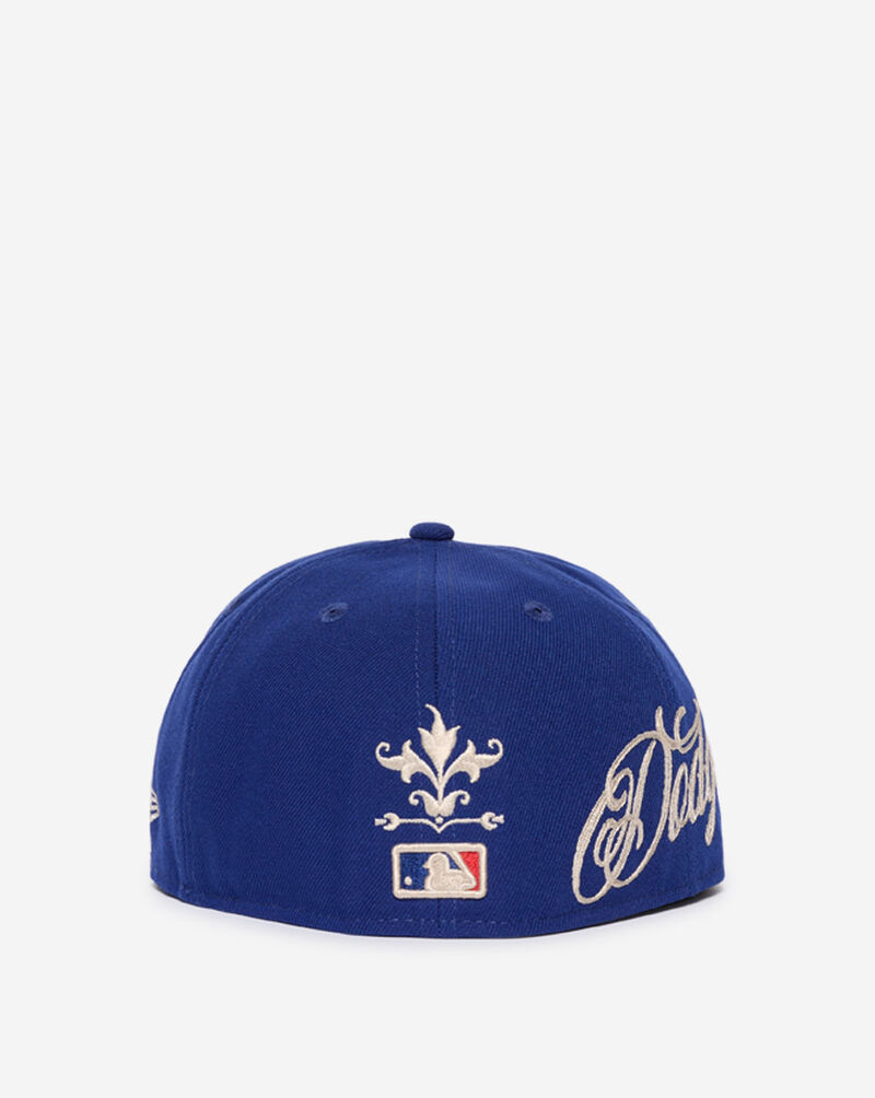 New Era 59Fifty Los Angeles Dodgers Embroidery Wordmark Fitted Hat 60792433 Blue 3