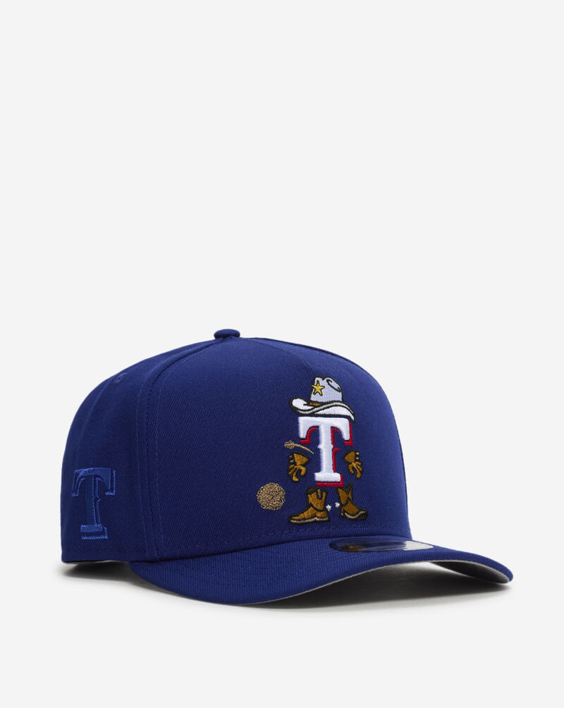 New Era 9Fifty Texas Rangers Cartoon A-Frame Snapback Hat 60800182 Blue 1