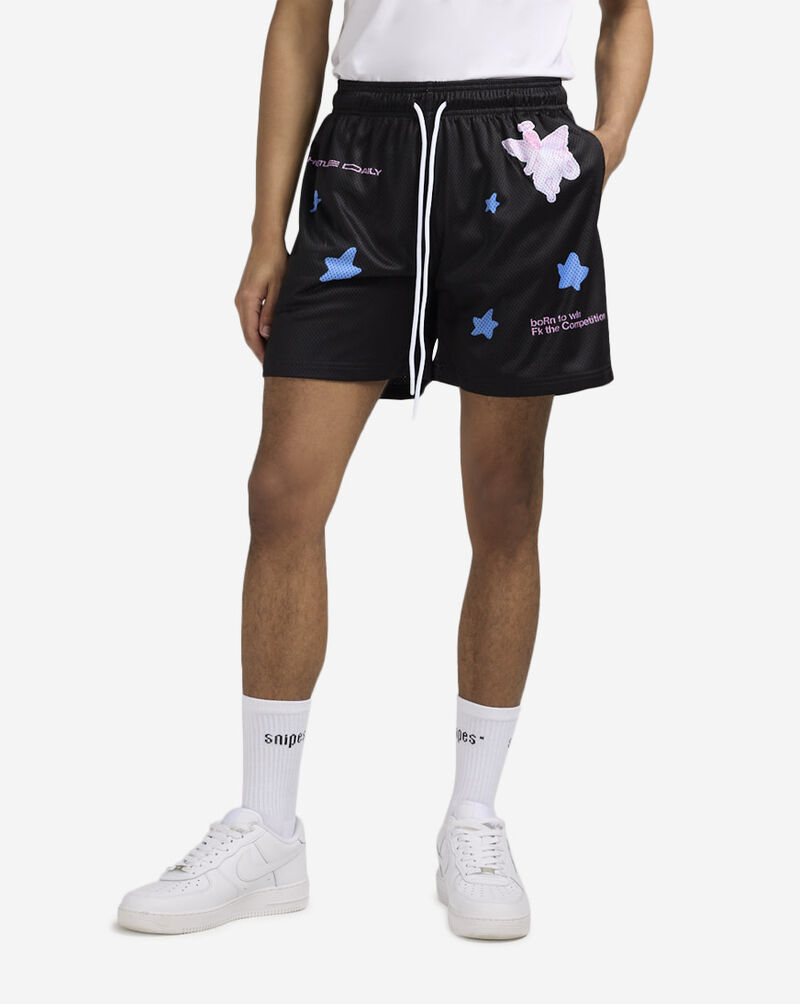 Hasta Muerte Star Mesh Shorts SHMSTARSHRT-BLK Black 1