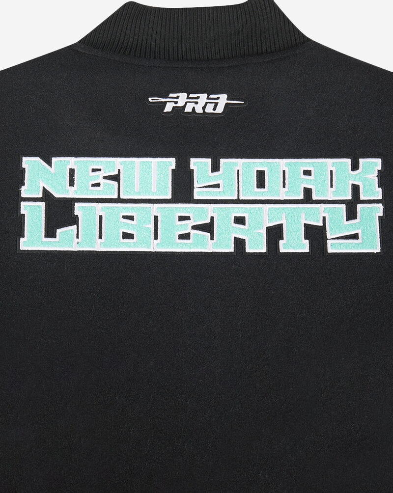 PRO STANDARD New York Liberty Retro Classic Rib Wool Varsity Jacket WNLH70046-BLW Black 4