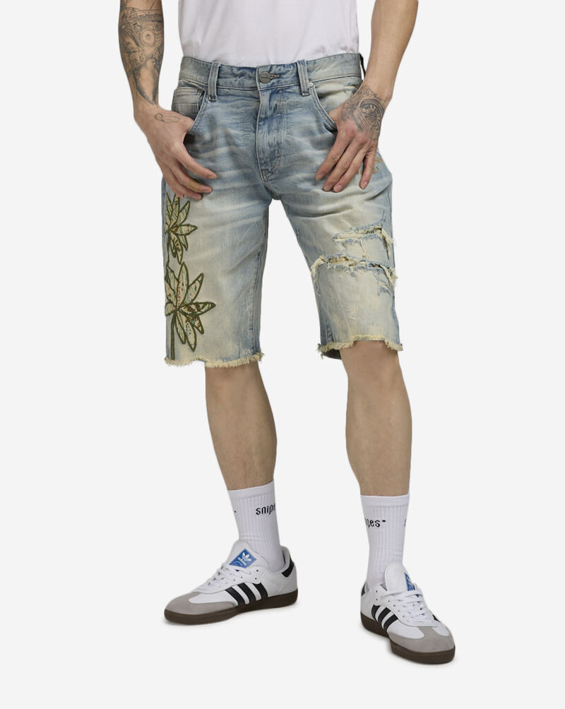 Smoke Rise Tapestry Patch Shorts  JS25123SNZ-BLU Blue 1