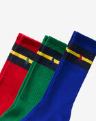 Stripe Knit-In Logo Crew 3Pk (L)